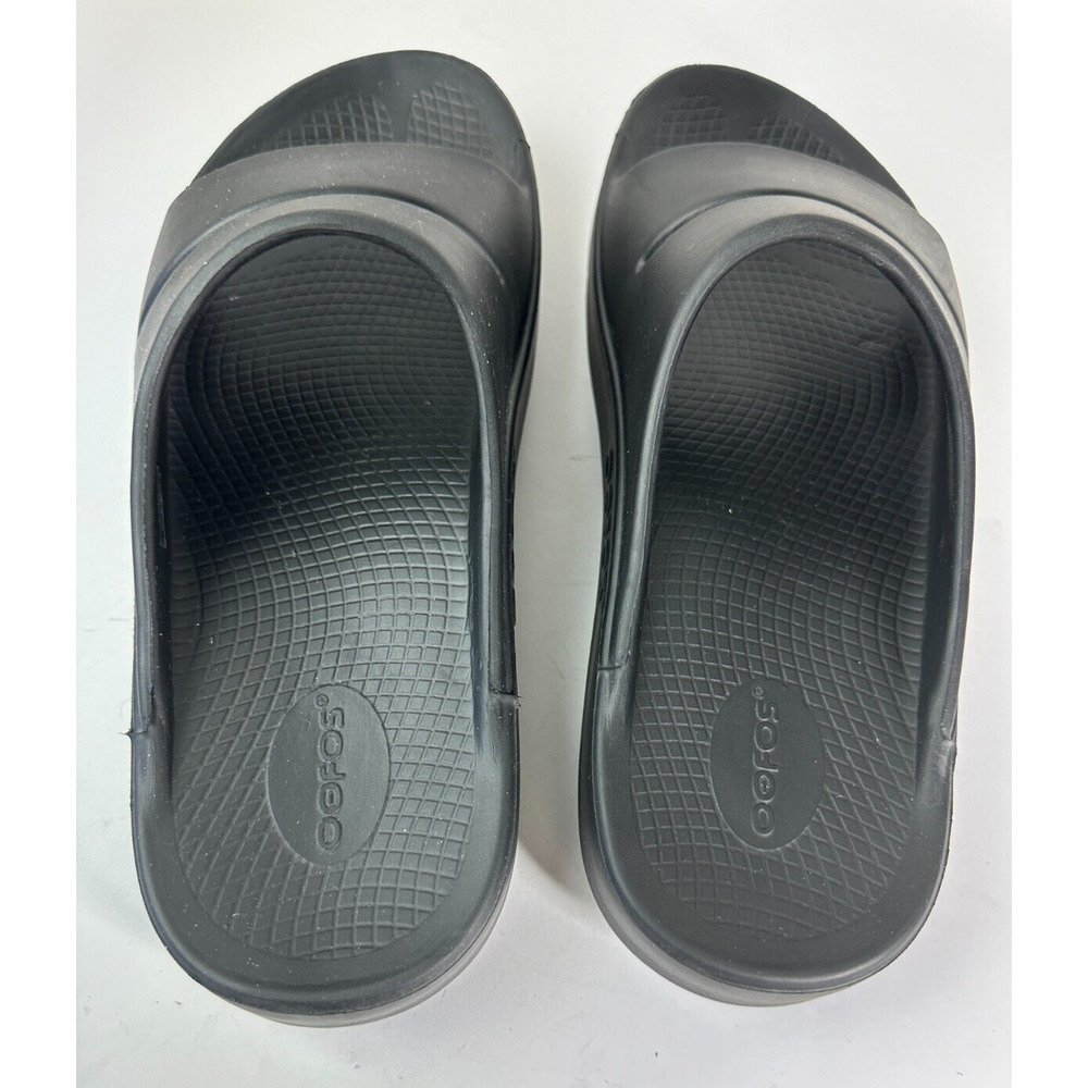 OOFOS OOahh Recovery Slides Black Slip On Sandals Mens Size 11 Women’s 13 Unisex - Picture 8 of 11